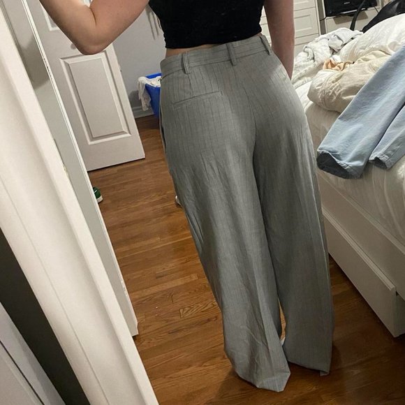 Tailored Grey Pinstripe Pant - Picture 2 of 2